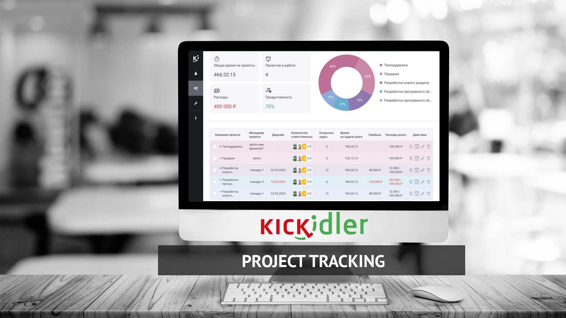 Kickidler Project Tracking