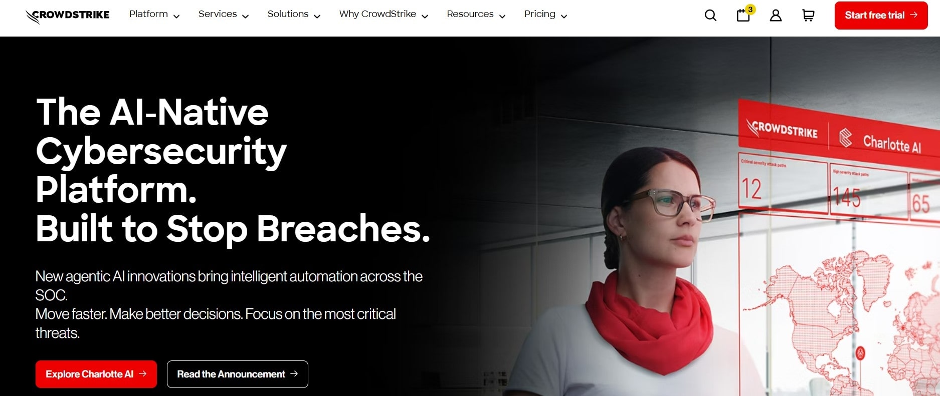 CrowdStrike DLP website screenshot