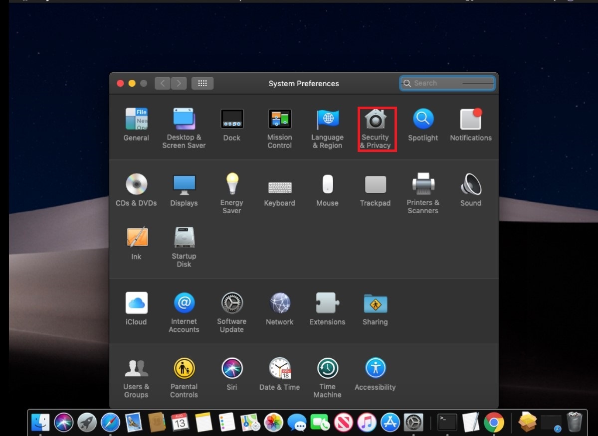 Screenshot MacOs